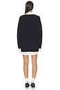 view 3 of 3 Lyle Collared Sweater Dress in White & Black Knit