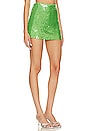 view 2 of 5 All Night Skort in Bright Green Sequins