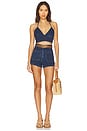 view 5 of 6 Palm Springs Hot Shorts in Moonlit Blue
