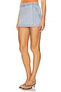 view 3 of 6 Wyatt Wrap Mini Skort in Twister Blue