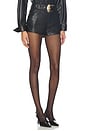 view 2 of 6 Asher Short in Black Faux Leather