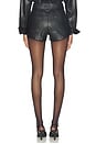 view 4 of 6 Asher Short in Black Faux Leather