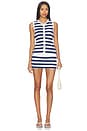 view 5 of 6 All Night Skort in Navy Stripe Delight Knit