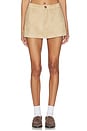 view 1 of 6 Vancouver Skort in Beige Faux Suede