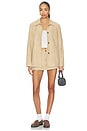 view 5 of 6 Vancouver Skort in Beige Faux Suede