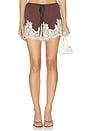view 1 of 6 Sandra Shorts in Chocolate Satin