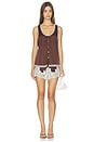 view 5 of 6 Sandra Shorts in Chocolate Satin