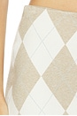 view 6 of 6 Cher Mini Skort in Neutral Argyle Knit