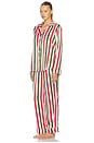 view 3 of 4 Classic PJ Set in Jolly Stripes Silky