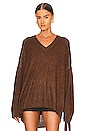 view 1 of 4 Ozzy Oversized Sweater in Chocolate Knit
