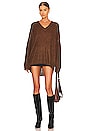 view 4 of 4 Ozzy Oversized Sweater in Chocolate Knit