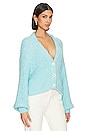 view 2 of 5 Clemmie Cardi in Highlighter Blue Knit