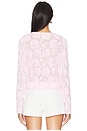 view 3 of 5 MAXENE 탑 in Rosette Mesh Pink