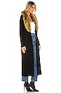 view 2 of 3 Lombardi Long Cardigan With Faux Fur Trim in Black