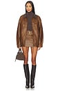 view 5 of 5 Maverick Bomber Jacket in Chestnut Brown