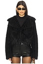 view 2 of 5 Salt Lake City Cropped Jacket in Black Faux Fur