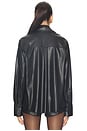 view 3 of 4 Lincoln Shirt Jacket in Black Faux Leather