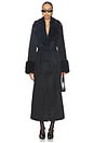 view 1 of 3 Checkroom Coat in Black With Faux Fur