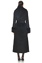 view 3 of 3 Checkroom Coat in Black With Faux Fur