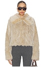 view 1 of 4 Park City Jacket in Cedar Brown Faux Fur
