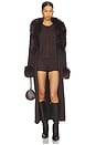 view 1 of 3 ROPA DE CALLE LOMBARDI in Chocolate Knit With Faux Fur