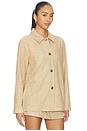 view 3 of 5 ROPA DE CALLE VANCOUVER JACKET in Beige Faux Suede