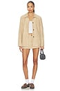 view 5 of 5 ROPA DE CALLE VANCOUVER JACKET in Beige Faux Suede