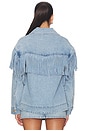 view 4 of 5 Ojai Fringe Jacket in Jet Stream Blue