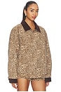 view 3 of 5 Carter Bomber Jacket in Mod Leopard Denim
