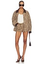 view 5 of 5 Carter Bomber Jacket in Mod Leopard Denim