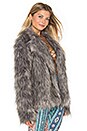 view 2 of 4 Park Ave Faux Fur Jacket in Silver Fox Faux Fur