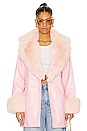 view 1 of 5 Penny Lane Coat in Pink Faux Leather