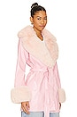 view 3 of 5 Penny Lane Coat in Pink Faux Leather