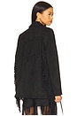 view 1 of 5 Sierra Fringe Jacket in Black Faux Suede