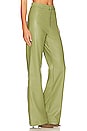 view 2 of 4 PANTALON FLARE IMITATION CUIR NASHVILLE in Sage