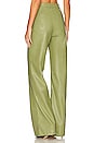 view 3 of 4 PANTALON FLARE IMITATION CUIR NASHVILLE in Sage
