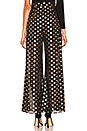 view 3 of 5 Campbell High Slit Pant in Cosmic Dot Gold