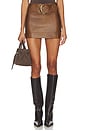 view 1 of 6 Maverick Mini Skirt in Chestnut Brown
