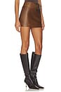 view 2 of 6 Maverick Mini Skirt in Chestnut Brown