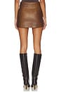 view 4 of 6 Maverick Mini Skirt in Chestnut Brown