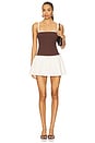 view 1 of 3 VESTIDO SKORT (SHORT-SAIA) TIFFANY in Chocolate