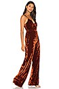 view 2 of 3 The Richards Jumpsuit in Copper Crushed Velvet