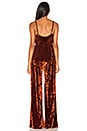 view 3 of 3 The Richards Jumpsuit in Copper Crushed Velvet