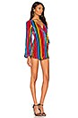 view 2 of 3 Caleb Romper in Rainbow Parade Pleat
