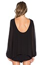view 3 of 3 Jade Blouse in Black Chiffon