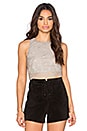 view 1 of 4 Elizabeth Crop Top in Platinum Eyelash Lace