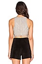 view 3 of 4 Elizabeth Crop Top in Platinum Eyelash Lace