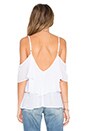 view 3 of 3 Romance Ruffle Top in White Chiffon