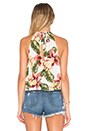 view 3 of 4 Mateo Tie Back Top in Aloha Blooms Cloud