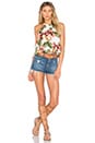 view 4 of 4 Mateo Tie Back Top in Aloha Blooms Cloud
